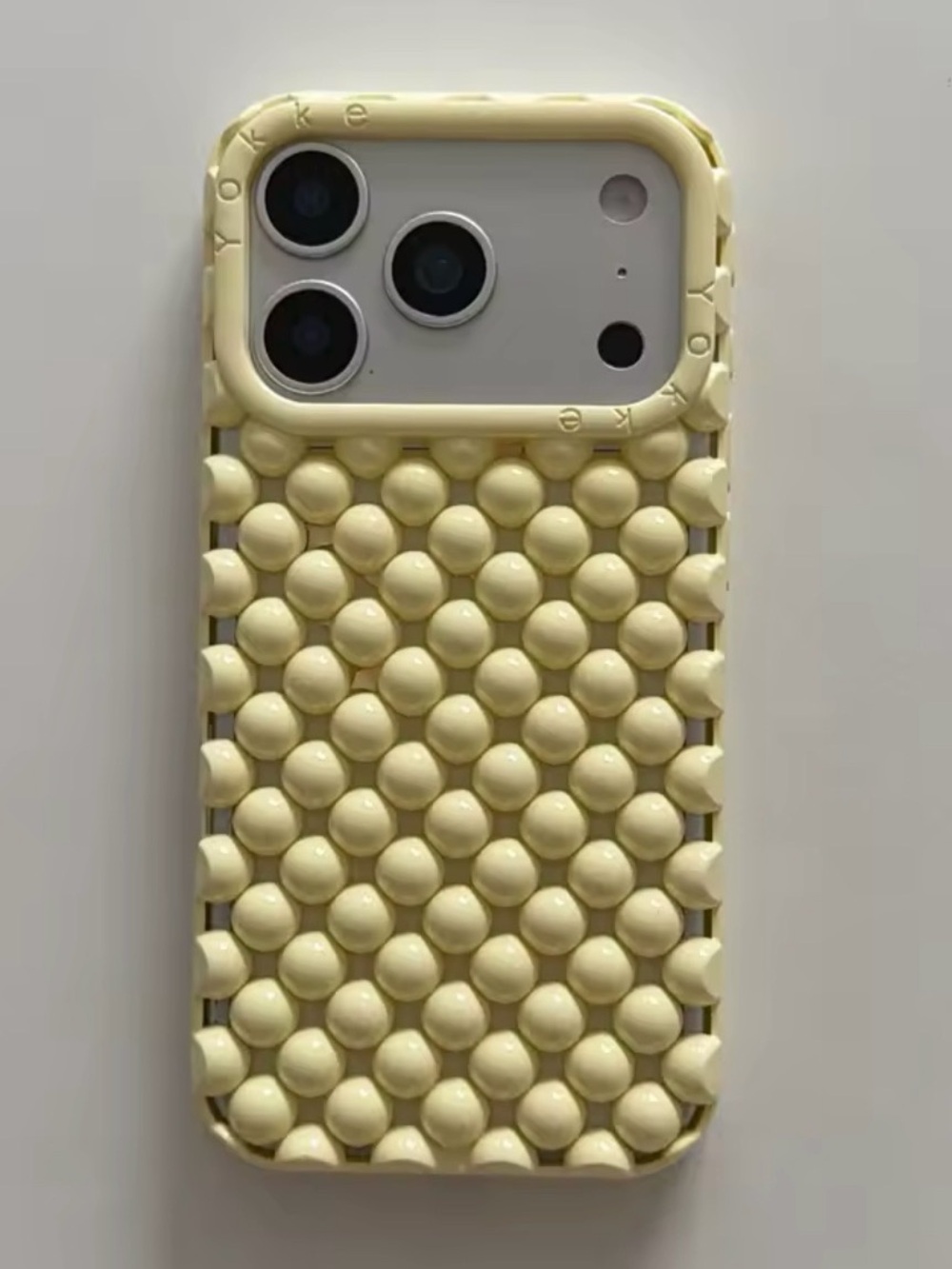 Butter Yellow Bubble Texture  iPhone Case - New